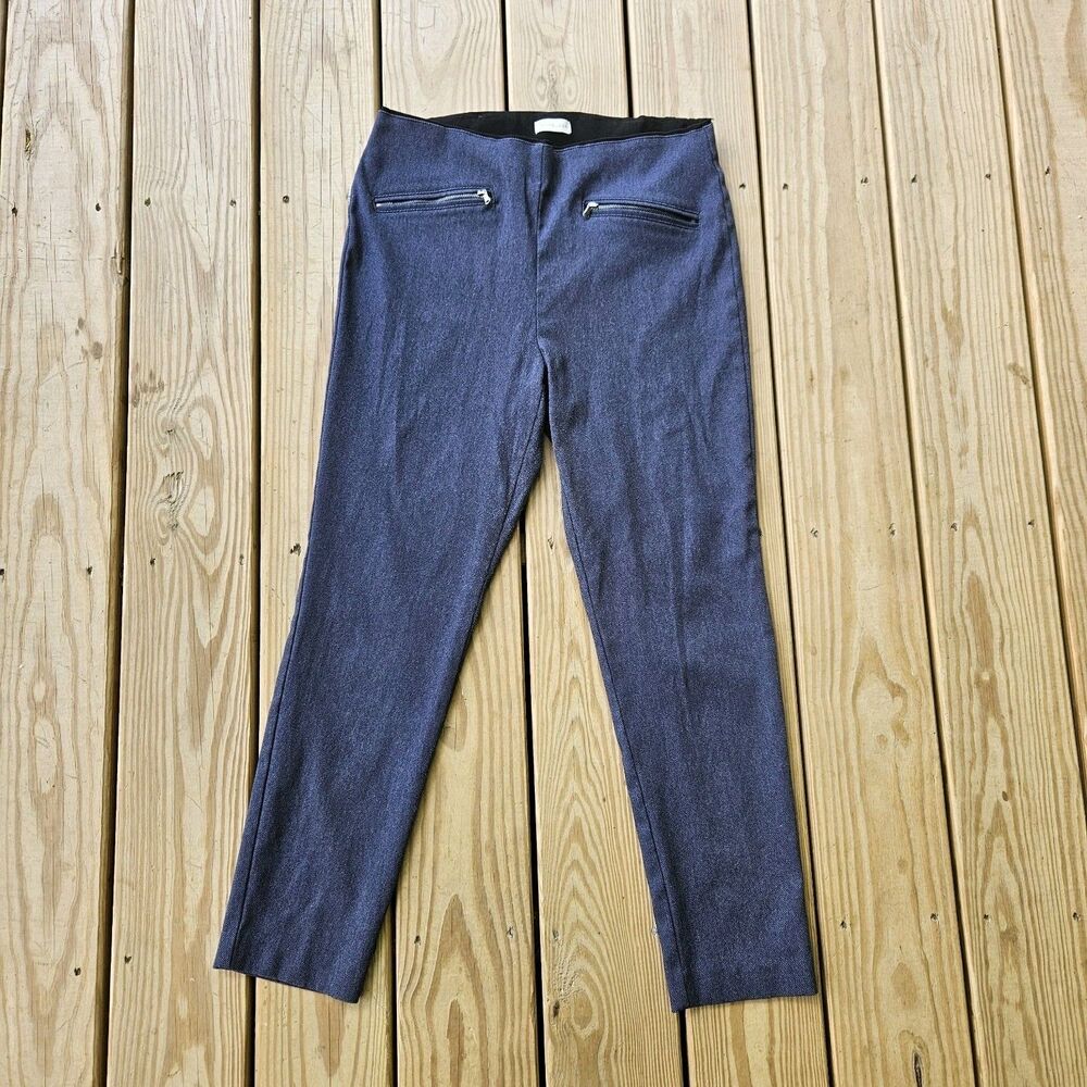 Van Heusen Stretch Extensible Pull-on Dress Pants Classic Blue Melange - Size 12